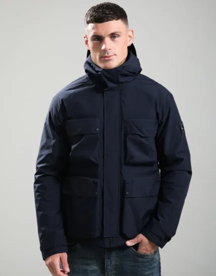 Barnston Navy Ripstop Parka | Men's Warm Winter Jacket