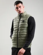 Oakdale Khaki Bubble Vest for Men | Lightweight Winter Vest