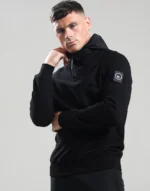 Stanford 1/4 Zip Sweat Black | Classic Men's Pullover
