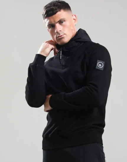 Stanford 1/4 Zip Sweat Black | Classic Men's Pullover