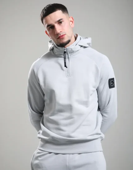 Stanford 1/4 Zip Sweat Oceanic Grey | Men's Premium Sweatshirt