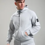 Siren Full Zip Hoodie Oceanic Grey | Men's Casual Hoodie