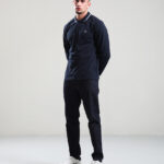 Siren Long Sleeve Tipped Polo Shirt // Navy