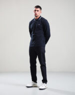 Siren Long Sleeve Tipped Polo Shirt // Navy