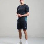 Contour T-Shirt Navy/Teal | Men's Premium Active Tee