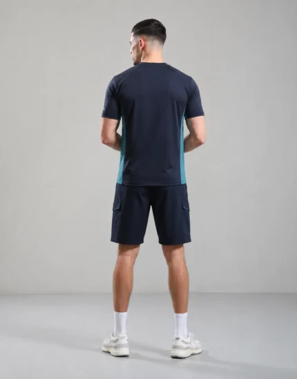 Contour T-Shirt Navy/Teal | Men's Premium Active Tee